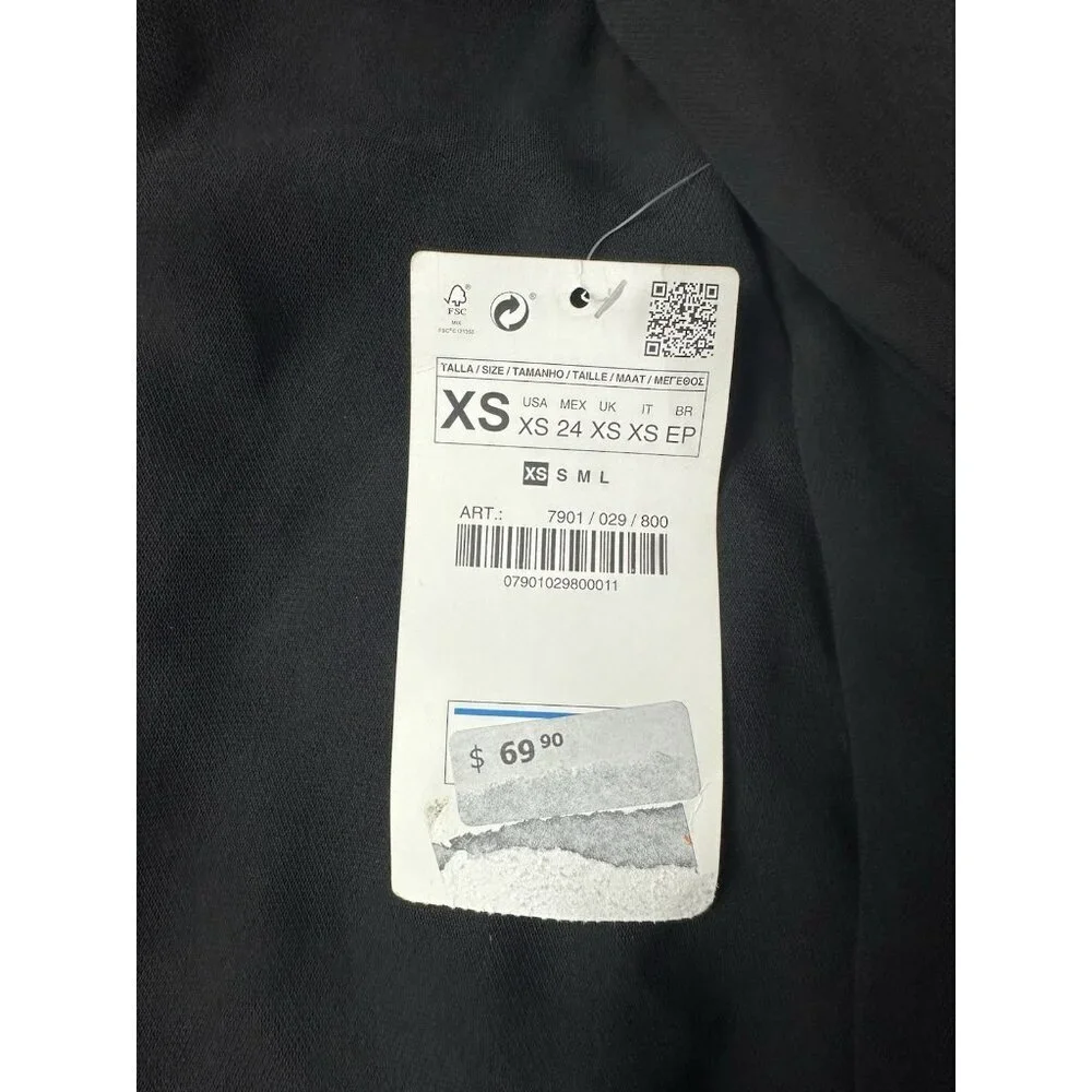 Zara Women’s Long Layered Jumpsuit Black Size XS New - Picture 10 of 16